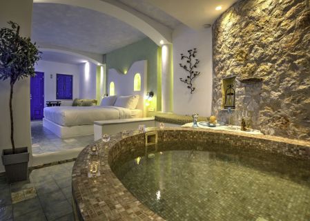 Honeymoon_suite_private_indoor_couples_Jacuzzi_sea_volcano_caldera_views_Astarte_Suites_Hotel_Santorini_island_-_Jacuzzi_view
